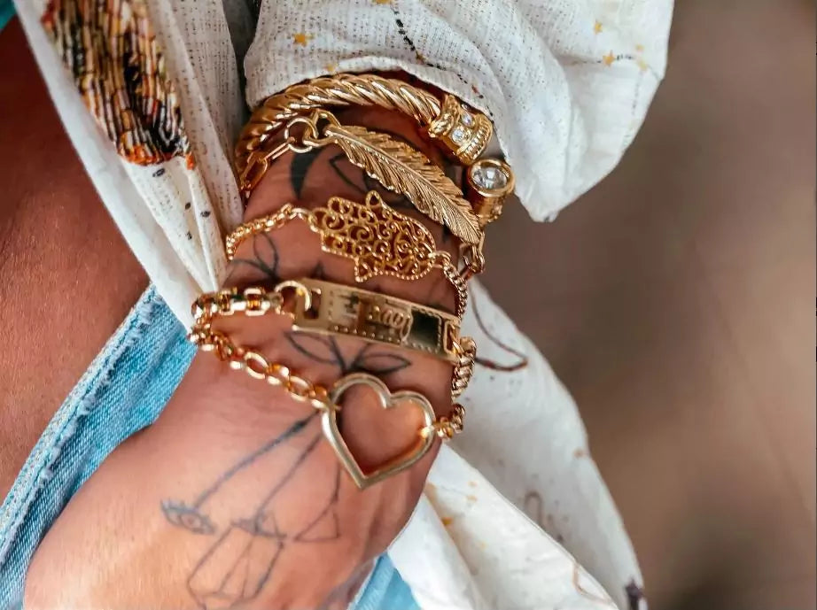 Mix De Pulseiras Harmony Gold(Pp - 14Cm)