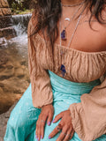 Choker Mirocristais Facetados Ametista Natural