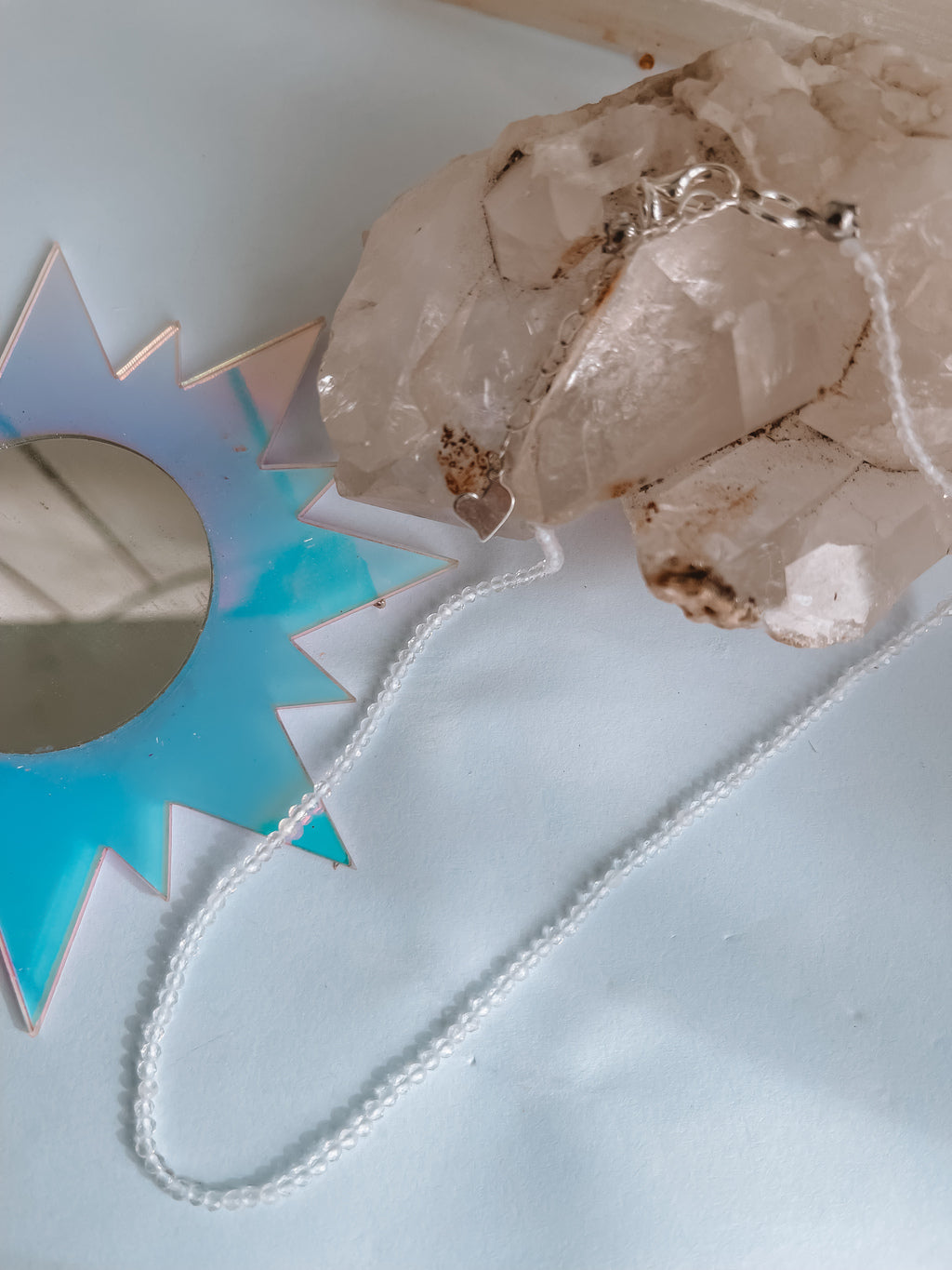 Choker Topázio Branco Cristal De 2025