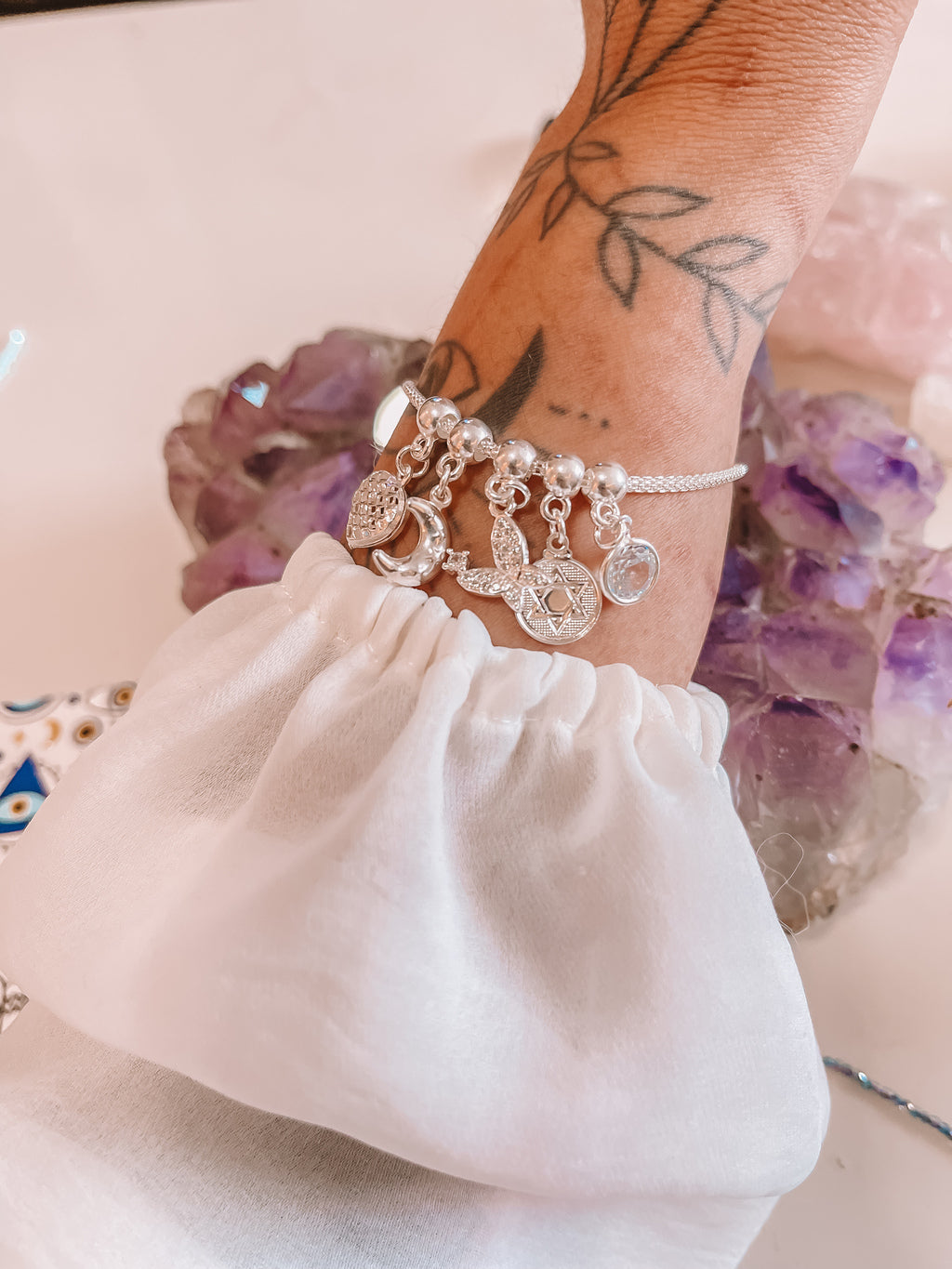 Pulseira Penduricalhos Prata 925