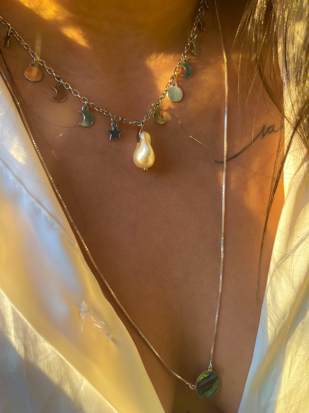 Choker Aço Inoxidável Pearl
