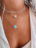 Choker Letras Madrepérolas Prata 925(T)