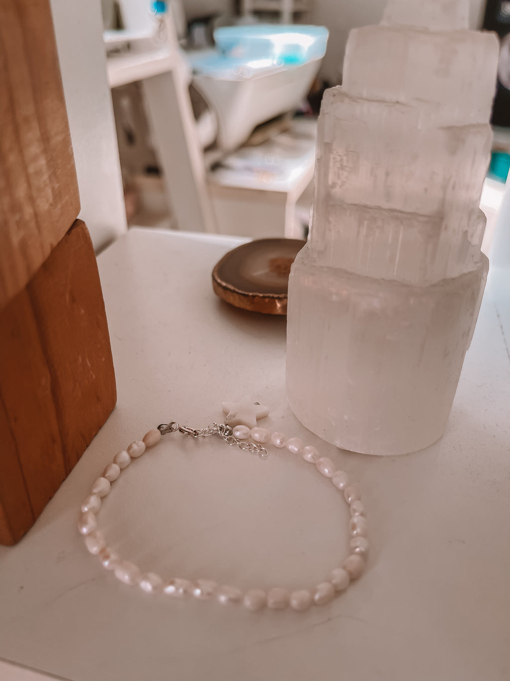Pulseira Perola Barroca Natural Prata 925!