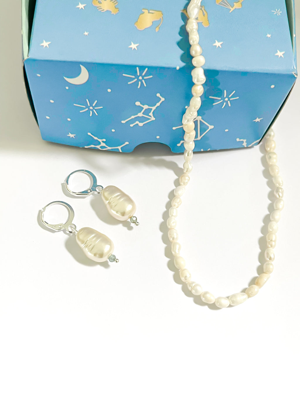Conjunto Minha Perola Prata 925